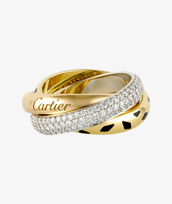 Gold-Tone Domed Crystal Cocktail Ring